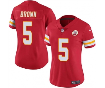 Women's Kansas City Chiefs #5 Hollywood Brown Red Vapor Untouchable Limited Football Stitched Jersey