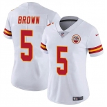 Women's Kansas City Chiefs #5 Hollywood Brown White Vapor Untouchable Limited Football Stitched Jersey