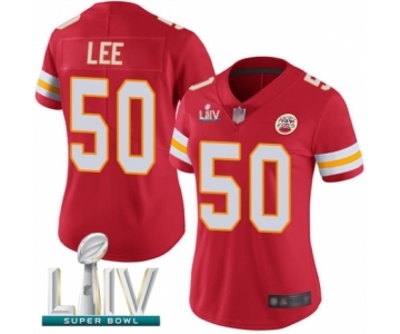 Women's Kansas City Chiefs #50 Darron Lee Red Team Color Vapor Untouchable Limited Player Super Bowl LIV Bound Football Jersey