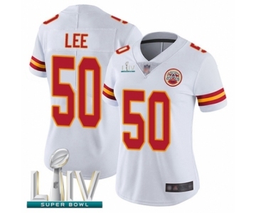 Women's Kansas City Chiefs #50 Darron Lee White Vapor Untouchable Limited Player Super Bowl LIV Bound Football Jersey