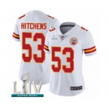 Women's Kansas City Chiefs #53 Anthony Hitchens White Vapor Untouchable Limited Player Super Bowl LIV Bound Football Jersey