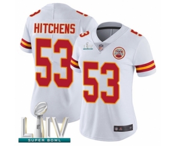 Women's Kansas City Chiefs #53 Anthony Hitchens White Vapor Untouchable Limited Player Super Bowl LIV Bound Football Jersey