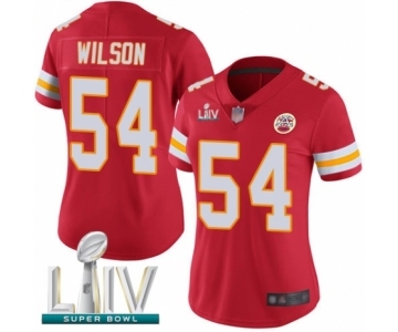 Women's Kansas City Chiefs #54 Damien Wilson Red Team Color Vapor Untouchable Limited Player Super Bowl LIV Bound Football Jersey