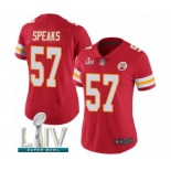 Women's Kansas City Chiefs #57 Breeland Speaks Red Team Color Vapor Untouchable Limited Player Super Bowl LIV Bound Football Jersey