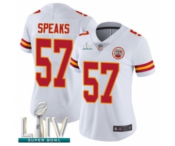 Women's Kansas City Chiefs #57 Breeland Speaks White Vapor Untouchable Limited Player Super Bowl LIV Bound Football Jersey