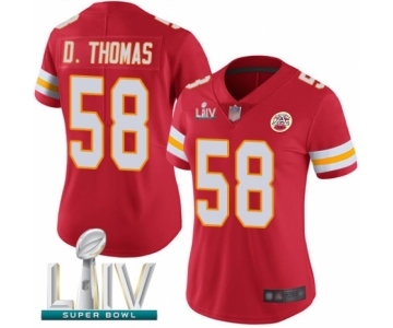 Women's Kansas City Chiefs #58 Derrick Thomas Red Team Color Vapor Untouchable Limited Player Super Bowl LIV Bound Football Jersey