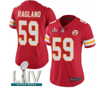 Women's Kansas City Chiefs #59 Reggie Ragland Red Team Color Vapor Untouchable Limited Player Super Bowl LIV Bound Football Jersey