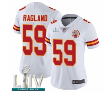 Women's Kansas City Chiefs #59 Reggie Ragland White Vapor Untouchable Limited Player Super Bowl LIV Bound Football Jersey