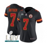 Women's Kansas City Chiefs #7 Harrison Butker Limited Black Rush Vapor Untouchable Super Bowl LIV Bound Football Jersey