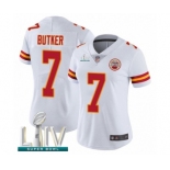 Women's Kansas City Chiefs #7 Harrison Butker White Vapor Untouchable Limited Player Super Bowl LIV Bound Football Jersey