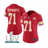 Women's Kansas City Chiefs #71 Mitchell Schwartz Red Team Color Vapor Untouchable Limited Player Super Bowl LIV Bound Football Jersey