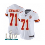 Women's Kansas City Chiefs #71 Mitchell Schwartz White Vapor Untouchable Limited Player Super Bowl LIV Bound Football Jersey