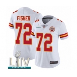 Women's Kansas City Chiefs #72 Eric Fisher White Vapor Untouchable Limited Player Super Bowl LIV Bound Football Jersey