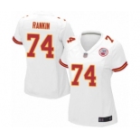 Women's Kansas City Chiefs #74 Martinas Rankin Game White Football Jersey