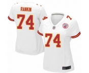 Women's Kansas City Chiefs #74 Martinas Rankin Game White Football Jersey