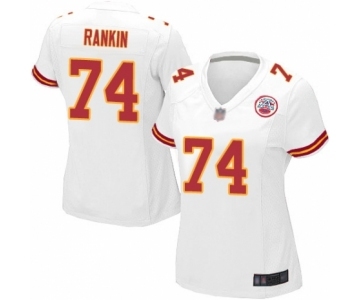 Women's Kansas City Chiefs #74 Martinas Rankin Game White Football Jersey