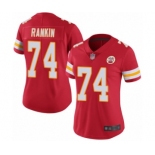 Women's Kansas City Chiefs #74 Martinas Rankin Red Team Color Vapor Untouchable Limited Player Football Jersey