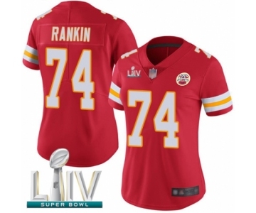 Women's Kansas City Chiefs #74 Martinas Rankin Red Team Color Vapor Untouchable Limited Player Super Bowl LIV Bound Football Jersey