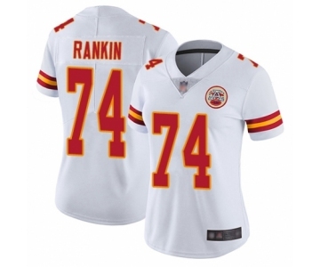 Women's Kansas City Chiefs #74 Martinas Rankin White Vapor Untouchable Elite Player Football Jersey