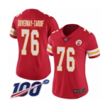 Women's Kansas City Chiefs #76 Laurent Duvernay-Tardif Red Team Color Vapor Untouchable Limited Player 100th Season Football Jersey