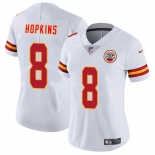 Women's Kansas City Chiefs #8 DeAndre Hopkins White Vapor Untouchable Limited Stitched Jersey