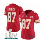 Women's Kansas City Chiefs #87 Travis Kelce Red Team Color Vapor Untouchable Limited Player Super Bowl LIV Bound Football Jersey