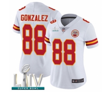 Women's Kansas City Chiefs #88 Tony Gonzalez White Vapor Untouchable Limited Player Super Bowl LIV Bound Football Jersey