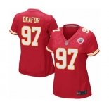 Women's Kansas City Chiefs #97 Alex Okafor Game Red Team Color Football Jersey