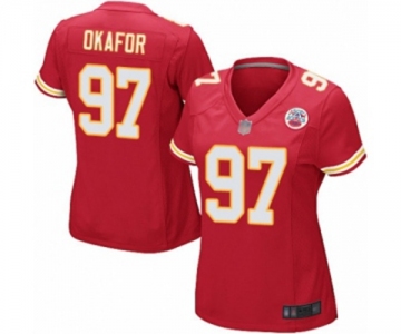 Women's Kansas City Chiefs #97 Alex Okafor Game Red Team Color Football Jersey