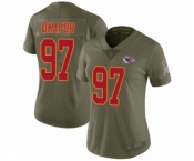 Women's Kansas City Chiefs #97 Alex Okafor Limited Olive 2017 Salute to Service Football Jersey