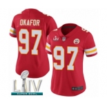 Women's Kansas City Chiefs #97 Alex Okafor Red Team Color Vapor Untouchable Limited Player Super Bowl LIV Bound Football Jersey