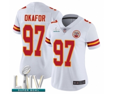 Women's Kansas City Chiefs #97 Alex Okafor White Vapor Untouchable Limited Player Super Bowl LIV Bound Football Jersey