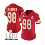 Women's Kansas City Chiefs #98 Xavier Williams Red Team Color Vapor Untouchable Limited Player Super Bowl LIV Bound Football Jersey