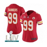 Women's Kansas City Chiefs #99 Khalen Saunders Red Team Color Vapor Untouchable Limited Player Super Bowl LIV Bound Football Jersey