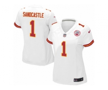 Women's Nike Kansas City Chiefs #1 Leon Sandcastle Limited White NFL Jersey