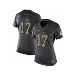 Women's Nike Kansas City Chiefs #17 Chris Conley Limited Black 2016 Salute to Service NFL Jersey