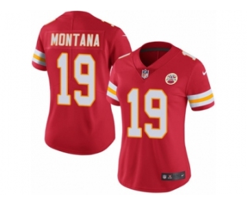 Women's Nike Kansas City Chiefs #19 Joe Montana Limited Red Rush NFL Jersey