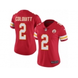 Women's Nike Kansas City Chiefs #2 Dustin Colquitt Limited Red Rush NFL Jersey