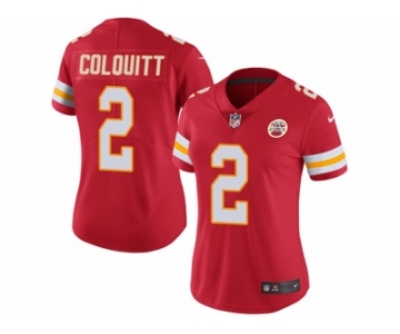 Women's Nike Kansas City Chiefs #2 Dustin Colquitt Limited Red Rush NFL Jersey