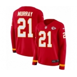 Women's Nike Kansas City Chiefs #21 Eric Murray Limited Red Therma Long Sleeve NFL Jersey