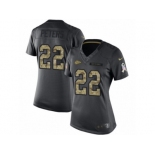 Women's Nike Kansas City Chiefs #22 Marcus Peters Limited Black 2016 Salute to Service NFL Jersey