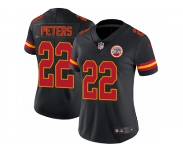 Women's Nike Kansas City Chiefs #22 Marcus Peters Limited Black Rush NFL Jersey