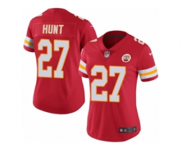 Women's Nike Kansas City Chiefs #27 Kareem Hunt Limited Black Rush NFL Jersey