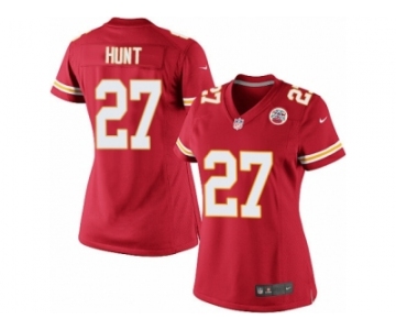 Women's Nike Kansas City Chiefs #27 Kareem Hunt Limited Red Team Color NFL Jersey