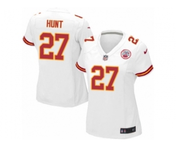 Women's Nike Kansas City Chiefs #27 Kareem Hunt Limited White NFL Jersey