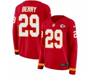 Women's Nike Kansas City Chiefs #29 Eric Berry Limited Red Therma Long Sleeve NFL Jersey