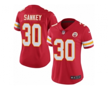 Women's Nike Kansas City Chiefs #30 Bishop Sankey Limited Red Rush NFL Jersey