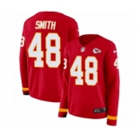 Women's Nike Kansas City Chiefs #48 Terrance Smith Limited Red Therma Long Sleeve NFL Jersey