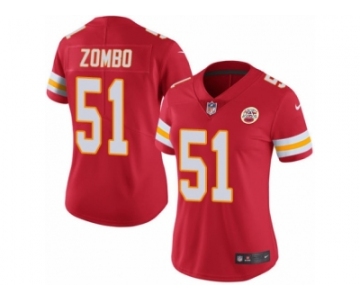 Women's Nike Kansas City Chiefs #51 Frank Zombo Limited Red Rush NFL Jersey