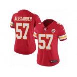 Women's Nike Kansas City Chiefs #57 D.J. Alexander Limited Red Rush NFL Jersey